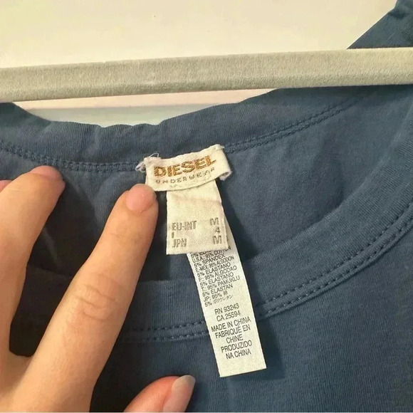 Diesel Tank Top Mens Size M Blue Pullover Cotton EUC - Picture 6 of 6